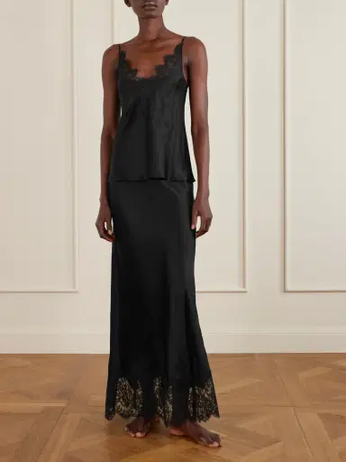 Carine Gilson Lace-trimmed Silk-satin Camisole | Thumbnail 3