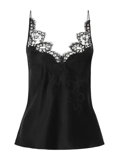 Carine Gilson Lace-trimmed Silk-satin Camisole | Thumbnail 1