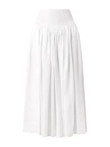 Gabriela Hearst Juniper Frayed Paneled Linen Midi Skirt | Thumbnail 1