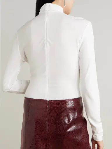 Stella McCartney Crepe De Chine Turtleneck Bodysuit | Thumbnail 3 Stella McCartney Crepe De Chine Turtleneck Bodysuit | Thumbnail 3