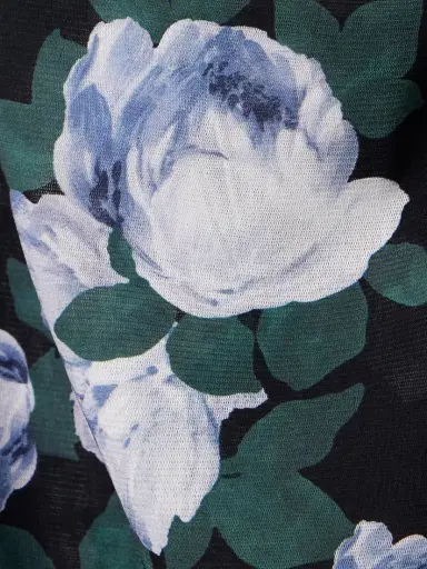 Stella McCartney Ruched Floral-print Stretch-mesh Midi Skirt | Thumbnail 4