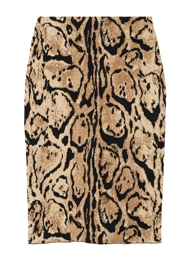 Cloud Jacquard-knit Midi Skirt