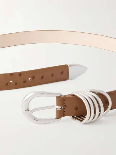Déhanche Hollyhock Ostrich-effect Leather Waist Belt | Thumbnail 3 Déhanche Hollyhock Ostrich-effect Leather Waist Belt | Thumbnail 3