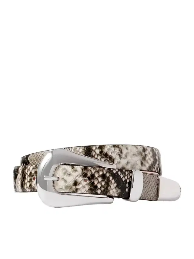Déhanche Colette Snake-effect Leather Waist Belt
