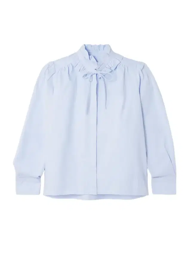 Calista Tie-detailed Ruffled Cotton-poplin Shirt