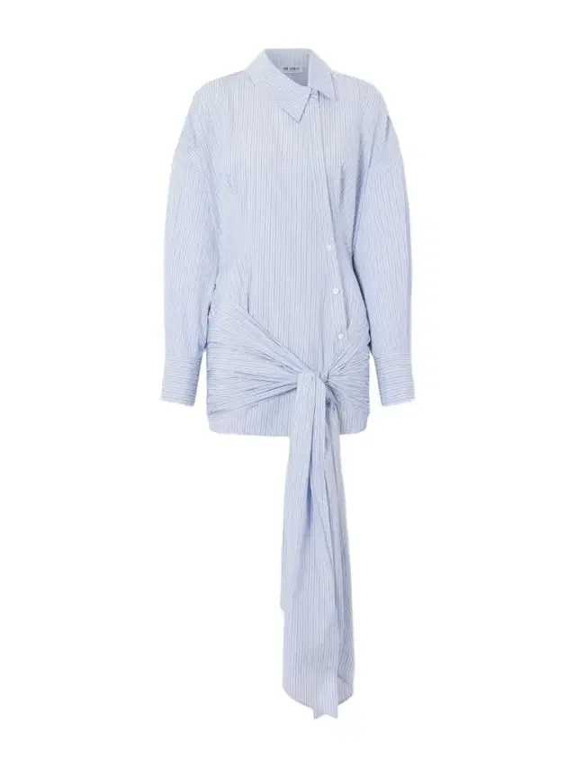 Knotted Striped Cotton-poplin Mini Dress