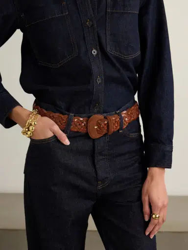 Anderson's Leather And Suede Woven Waist Belt | Thumbnail 2
