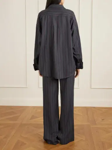 The Elder Statesman Striped Wool And Cashmere-blend Twill Shirt | Thumbnail 4 The Elder Statesman Striped Wool And Cashmere-blend Twill Shirt | Thumbnail 4