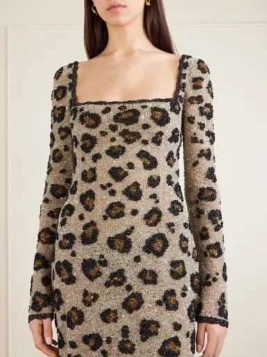 Clio Peppiatt Leo Beaded Tulle Gown | Thumbnail 4