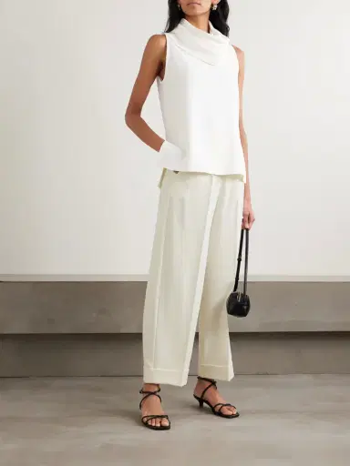 Max Mara Pleated Wool-blend Wide-leg Pants | Thumbnail 2 Max Mara Pleated Wool-blend Wide-leg Pants | Thumbnail 2