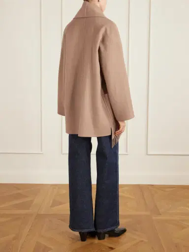 Max Mara Belted Fringed Camel Hair Coat | Thumbnail 4 Max Mara Belted Fringed Camel Hair Coat | Thumbnail 4