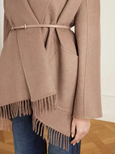 Max Mara Belted Fringed Camel Hair Coat | Thumbnail 5 Max Mara Belted Fringed Camel Hair Coat | Thumbnail 5