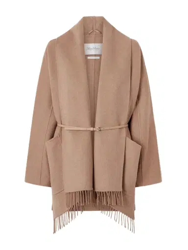 Max Mara Belted Fringed Camel Hair Coat | Thumbnail 1 Max Mara Belted Fringed Camel Hair Coat | Thumbnail 1