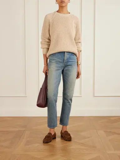 Saint Laurent Ribbed-knit Cotton Sweater | Thumbnail 2 Saint Laurent Ribbed-knit Cotton Sweater | Thumbnail 2