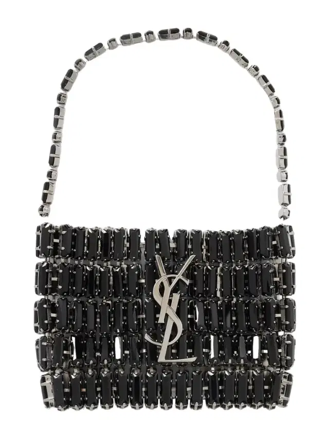 Evening Micro Crystal-embellished Chainmail Shoulder Bag