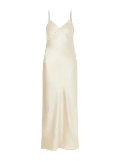 The Row Barika Hammered-silk Midi Dress | Thumbnail 1 The Row Barika Hammered-silk Midi Dress | Thumbnail 1
