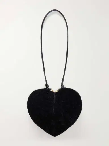 Alaïa Le Coeur Leather-trimmed Shearling Shoulder Bag | Thumbnail 3
