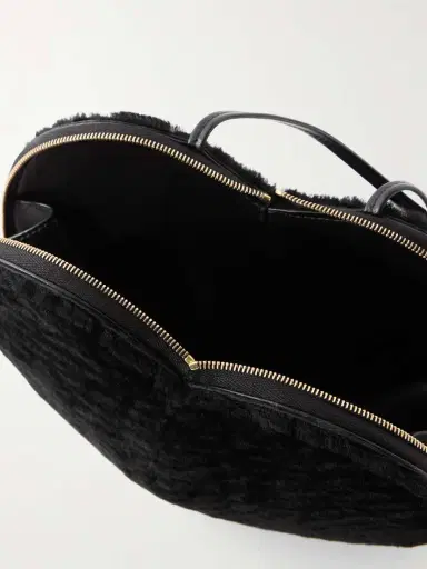 Alaïa Le Coeur Leather-trimmed Shearling Shoulder Bag | Thumbnail 5