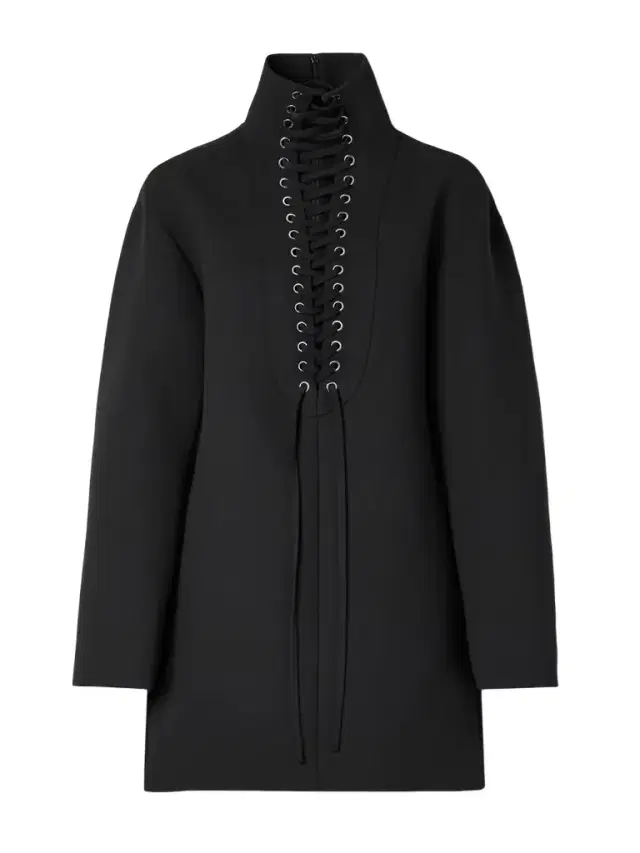 Lee Lace-up Crepe Mini Dress