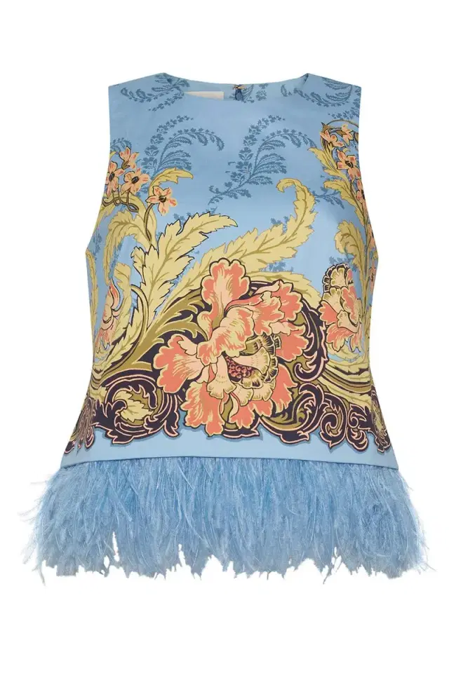 Belmond Top - Noveau Light Blue