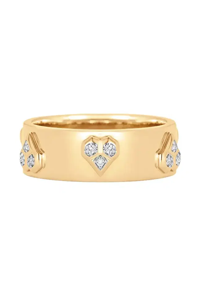 SARA WEINSTOCK Diamond Honey Comb Heart Ring