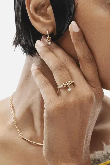 Spinelli Kilcollin Diamond Pave Pia YG Ring | Thumbnail 2