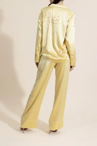 BERNADETTE Louis Pyjama Pants - Gold Yellow Sparkle | Thumbnail 4