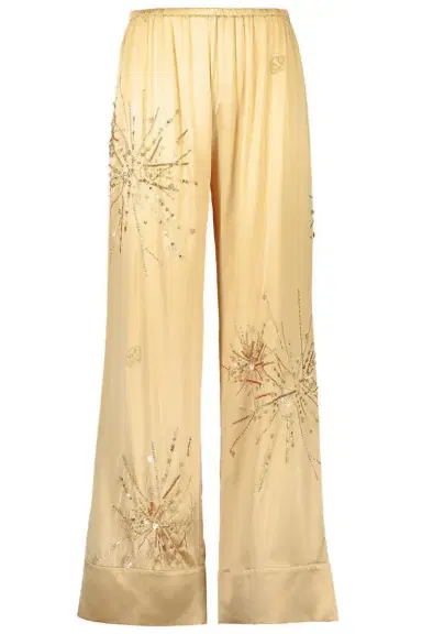 BERNADETTE Louis Pyjama Pants - Gold Yellow Sparkle | Thumbnail 1