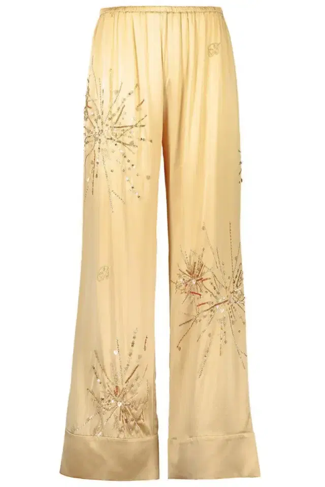 BERNADETTE Louis Pyjama Pants  - Gold Yellow Sparkle