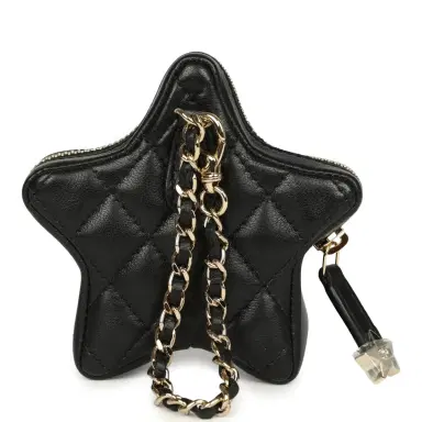 Chanel Chanel Mini Star Bag Charm Black Shiny Lambskin Light Gold Hardware | Thumbnail 4 Chanel Chanel Mini Star Bag Charm Black Shiny Lambskin Light Gold Hardware | Thumbnail 4