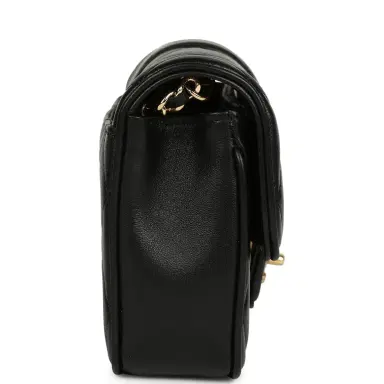Chanel Chanel Mini Tab Flap Bag Black Lambskin Gold Hardware | Thumbnail 3 Chanel Chanel Mini Tab Flap Bag Black Lambskin Gold Hardware | Thumbnail 3