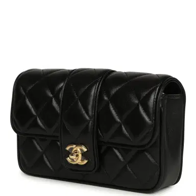 Chanel Chanel Mini Tab Flap Bag Black Lambskin Gold Hardware | Thumbnail 5 Chanel Chanel Mini Tab Flap Bag Black Lambskin Gold Hardware | Thumbnail 5