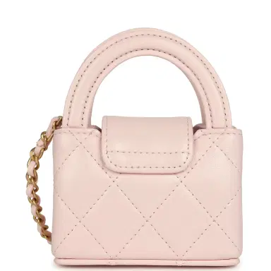Chanel Chanel Nano Kelly Bag Charm Light Pink Shiny Lambskin Brushed Gold Hardware | Thumbnail 4 Chanel Chanel Nano Kelly Bag Charm Light Pink Shiny Lambskin Brushed Gold Hardware | Thumbnail 4