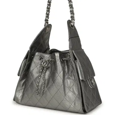 Chanel Chanel Small 25 Hobo Bag Metallic Anthracite Caviar Silver Hardware | Thumbnail 5 Chanel Chanel Small 25 Hobo Bag Metallic Anthracite Caviar Silver Hardware | Thumbnail 5