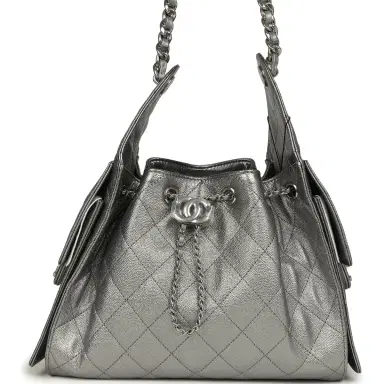 Chanel Chanel Small 25 Hobo Bag Metallic Anthracite Caviar Silver Hardware | Thumbnail 1 Chanel Chanel Small 25 Hobo Bag Metallic Anthracite Caviar Silver Hardware | Thumbnail 1