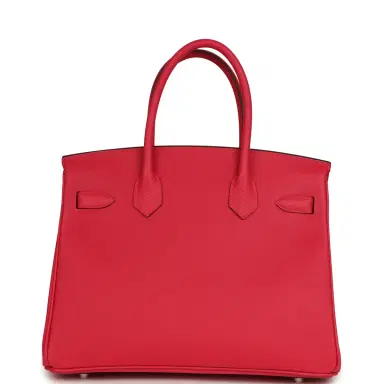 HERMÈS Hermes Birkin 30 Rose Extreme Epsom Palladium Hardware | Thumbnail 4 HERMÈS Hermes Birkin 30 Rose Extreme Epsom Palladium Hardware | Thumbnail 4