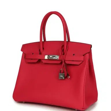 HERMÈS Hermes Birkin 30 Rose Extreme Epsom Palladium Hardware | Thumbnail 5 HERMÈS Hermes Birkin 30 Rose Extreme Epsom Palladium Hardware | Thumbnail 5