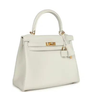 HERMÈS Hermes Kelly Retourne 25 New White Swift Gold Hardware | Thumbnail 2 HERMÈS Hermes Kelly Retourne 25 New White Swift Gold Hardware | Thumbnail 2