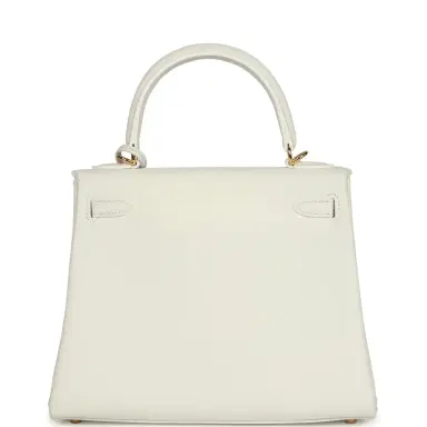 HERMÈS Hermes Kelly Retourne 25 New White Swift Gold Hardware | Thumbnail 4 HERMÈS Hermes Kelly Retourne 25 New White Swift Gold Hardware | Thumbnail 4