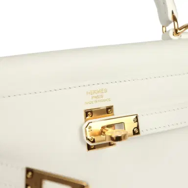 HERMÈS Hermes Kelly Retourne 25 New White Swift Gold Hardware | Thumbnail 7 HERMÈS Hermes Kelly Retourne 25 New White Swift Gold Hardware | Thumbnail 7