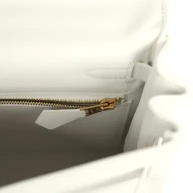 HERMÈS Hermes Kelly Retourne 25 New White Swift Gold Hardware | Thumbnail 9 HERMÈS Hermes Kelly Retourne 25 New White Swift Gold Hardware | Thumbnail 9