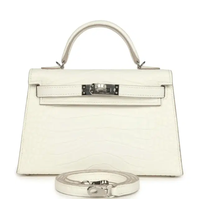 Hermes Kelly Sellier 20 Creme Chantilly Matte Alligator Palladium Hardware