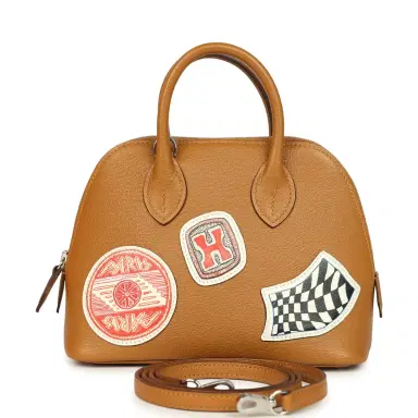 HERMÈS Hermes Mini 1923 Pique-Colle Bolide Sesame Chevre Palladium Hardware | Thumbnail 1 HERMÈS Hermes Mini 1923 Pique-Colle Bolide Sesame Chevre Palladium Hardware | Thumbnail 1