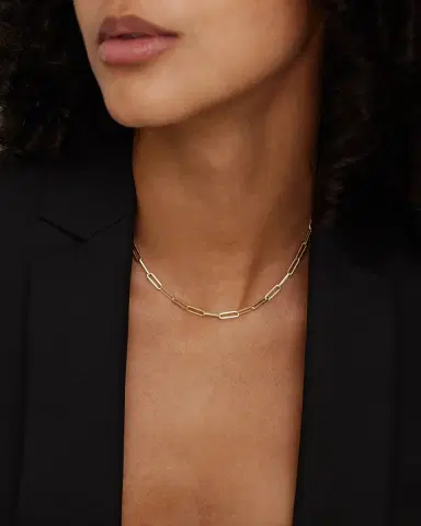 Jennifer Fisher Long Link Chain in 14K Yellow Gold | Thumbnail 1 Jennifer Fisher Long Link Chain in 14K Yellow Gold | Thumbnail 1