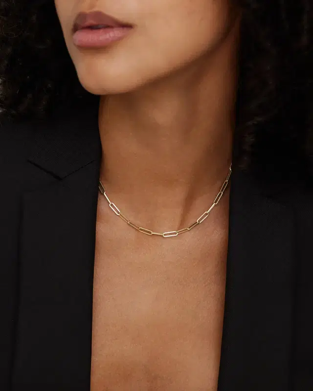 Long Link Chain in 14K Yellow Gold