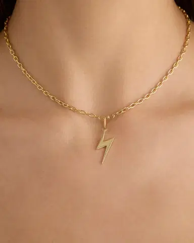 Jennifer Fisher Lightning Bolt Charm in 18K Yellow Gold | Thumbnail 1