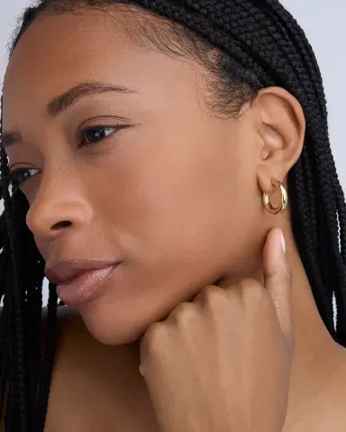 Jennifer Fisher Lilly Micro Huggies in 14K Yellow Gold | Thumbnail 1 Jennifer Fisher Lilly Micro Huggies in 14K Yellow Gold | Thumbnail 1