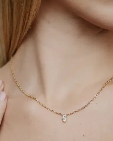 Jennifer Fisher JF Lab - Marquise Solitaire Pendant | Thumbnail 1 Jennifer Fisher JF Lab - Marquise Solitaire Pendant | Thumbnail 1