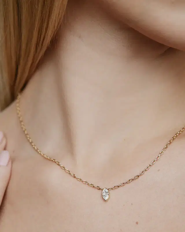 Jennifer Fisher JF Lab - Marquise Solitaire Pendant