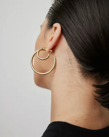 Jennifer Fisher 1.5 Double Lilly Baby Hoops | Thumbnail 2